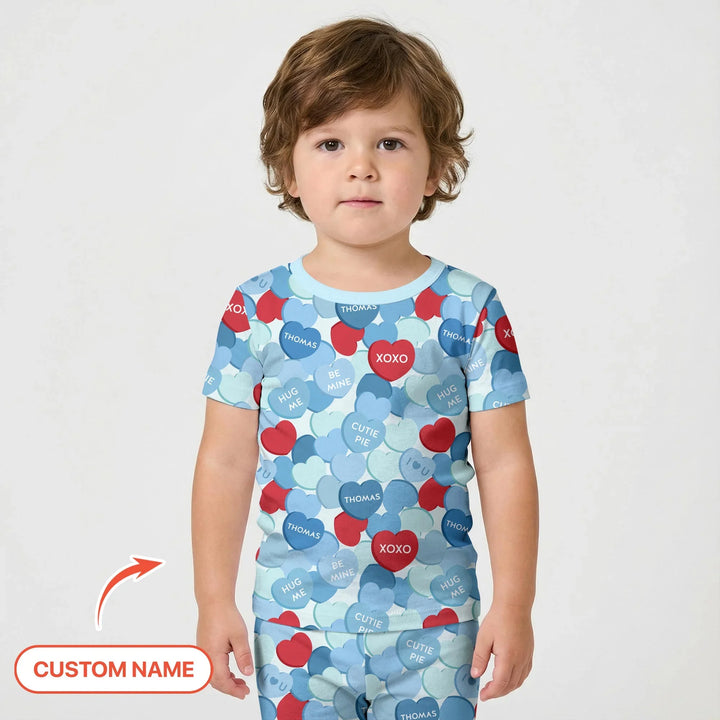 Zweiteiliges Pyjama-Set mit kurzen Ärmeln und Shorts im Sommer-Design