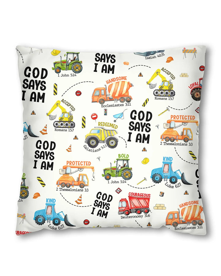 God Says I Am Boy Bamboo Pillow Case