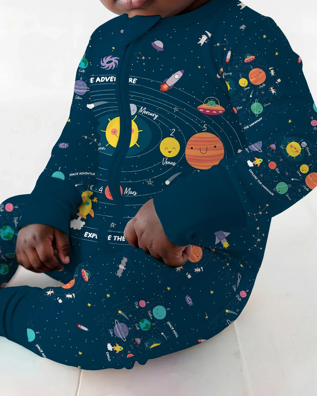 Gerippte Babykleidung mit individuellem Foto - Weich &amp; Skizzenhaft