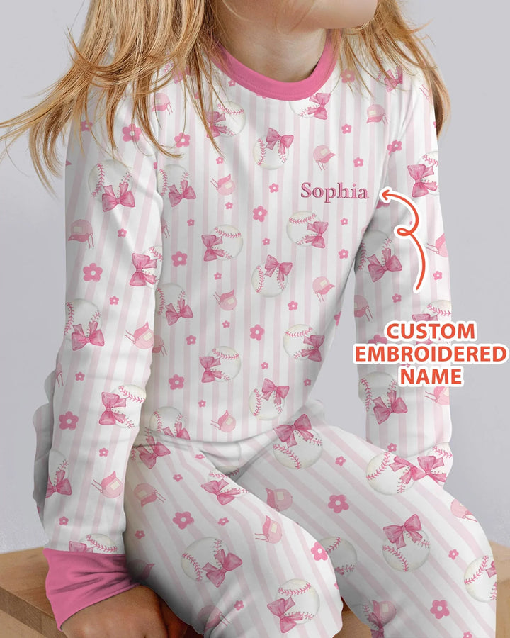 Zweiteiliges Langarm-Pyjama-Set mit Sommerfrüchten