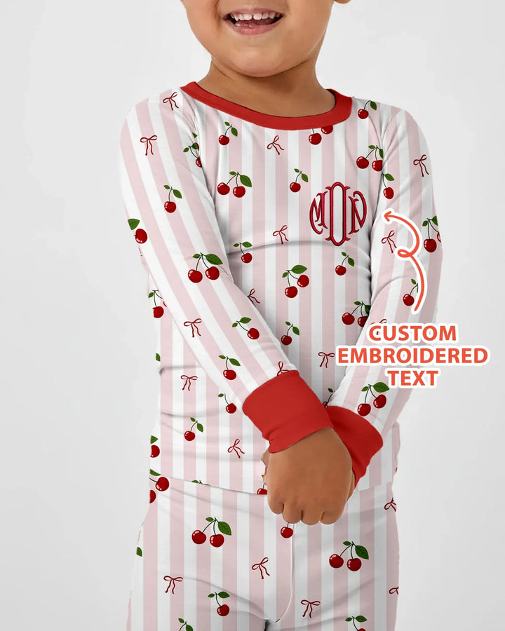 Zweiteiliges Langarm-Pyjama-Set mit Sommerfrüchten