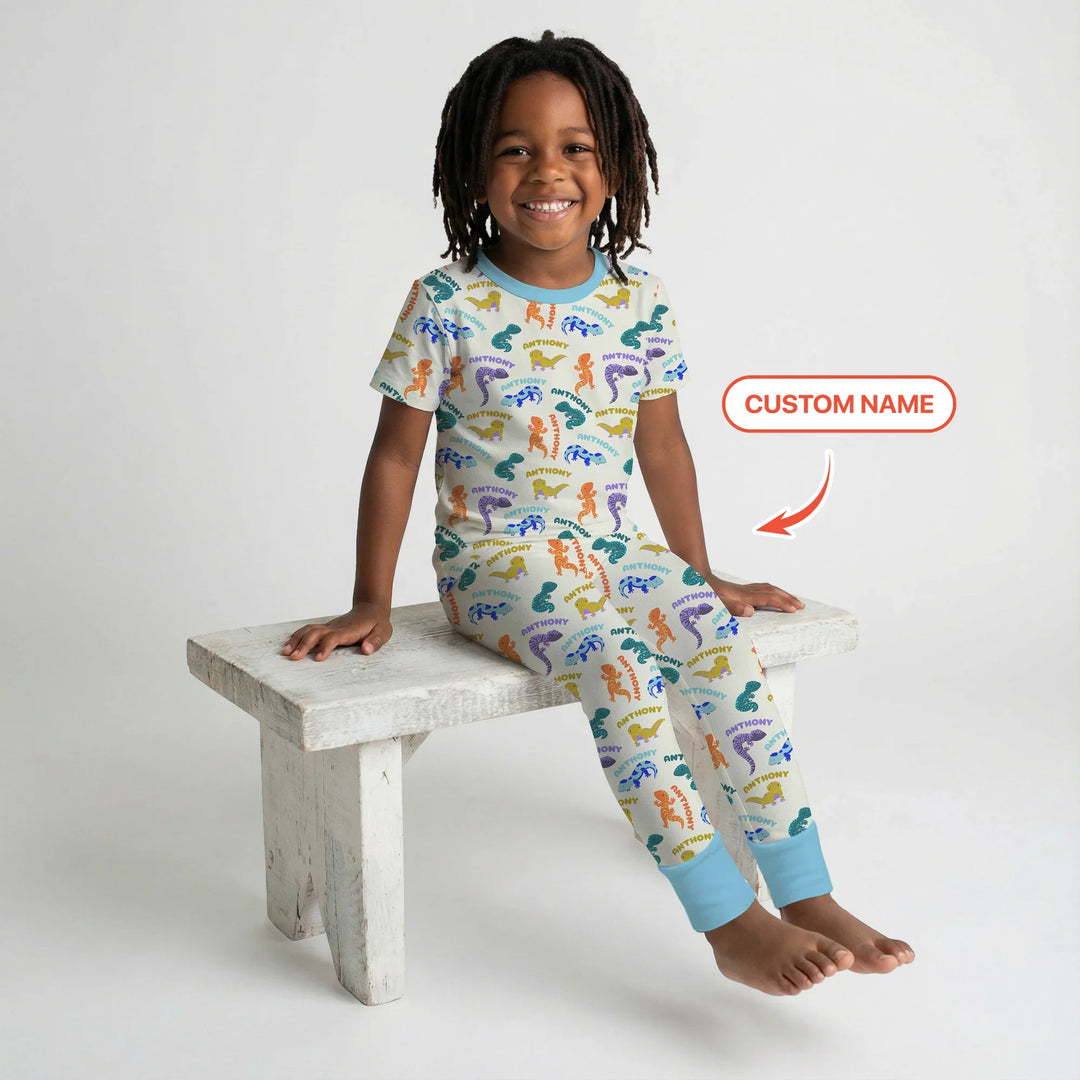 Zweiteiliges, kurzärmliges Pyjama-Set mit Marienkäfern