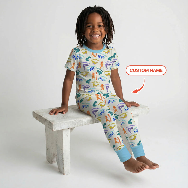 Zweiteiliges, kurzärmliges Pyjama-Set mit Marienkäfern