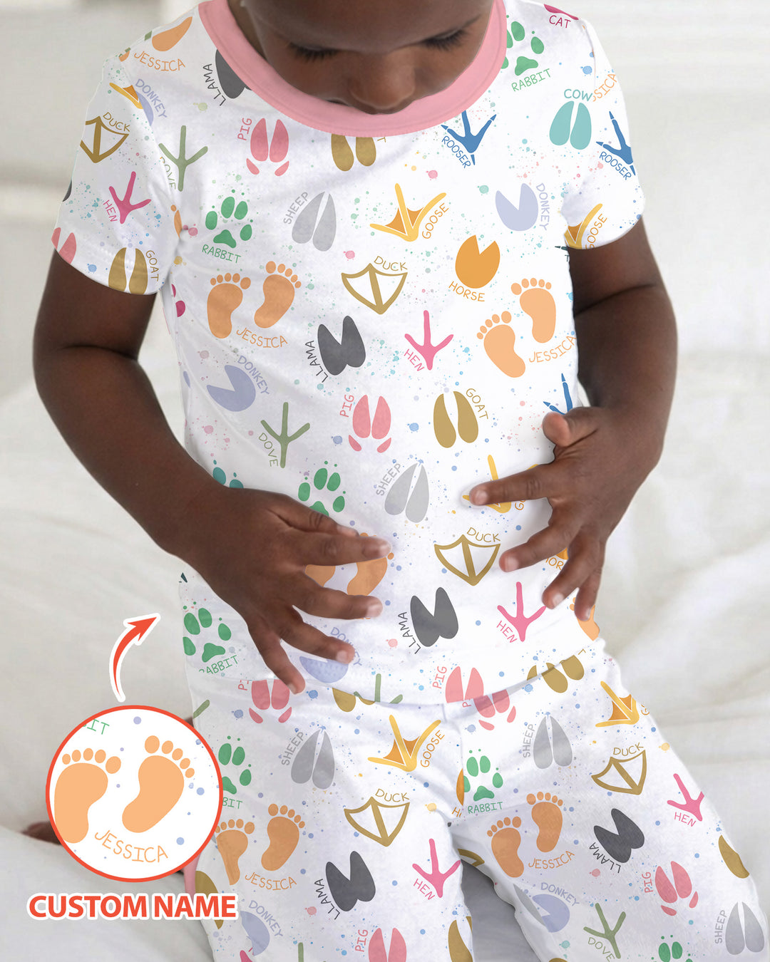 Zweiteiliges, kurzärmliges Pyjama-Set mit Marienkäfern