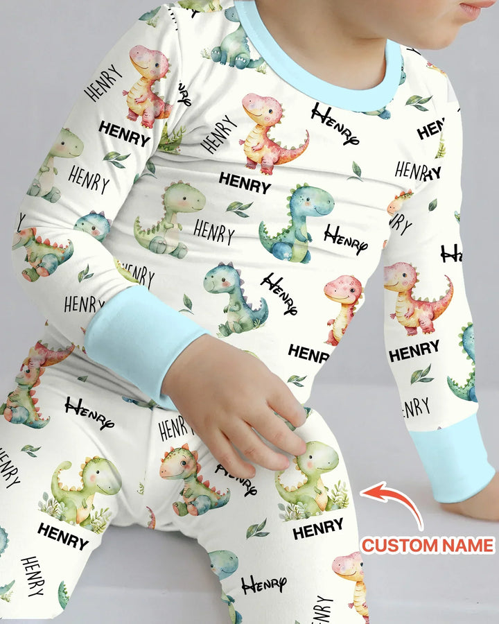 Zweiteiliges Langarm-Pyjama-Set mit Sommerfrüchten