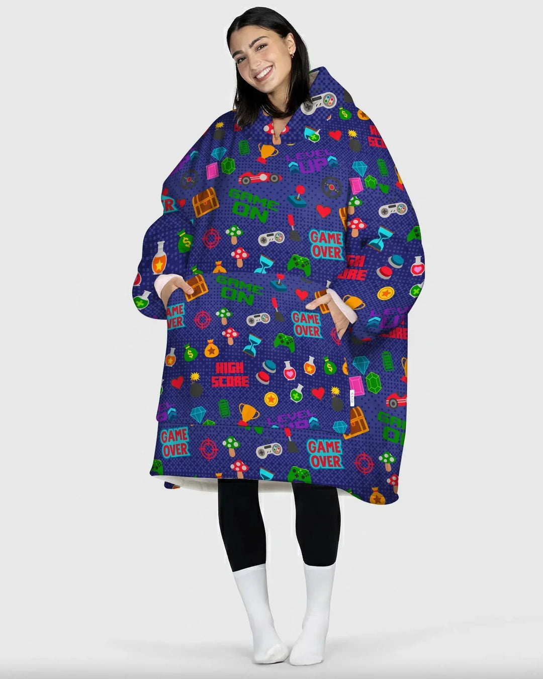 Gamer-Modus An Passender Familien-Bambus-Decken-Hoodie