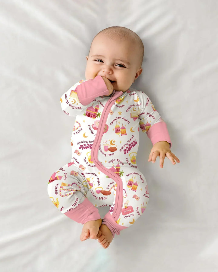 Ramadan Mubarak Matching Family Bamboo Convertible Zippy
