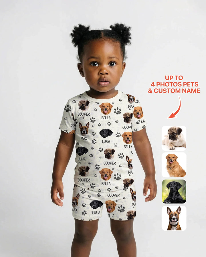 Zweiteiliges Pyjama-Set mit kurzen Ärmeln und Shorts im Sommer-Design