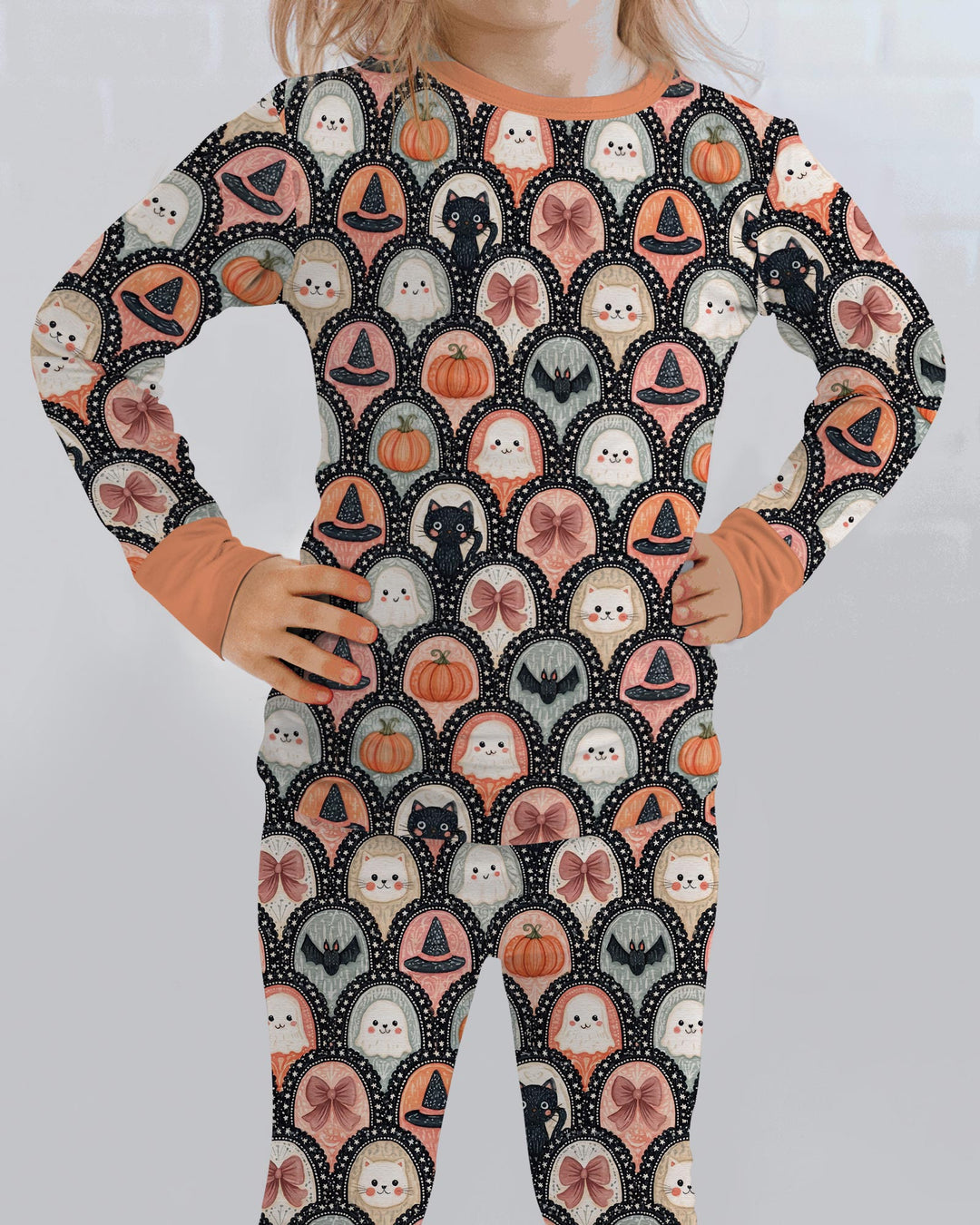 Coquette Halloween Bamboo Two Piece Long Sleeve Pajama Set