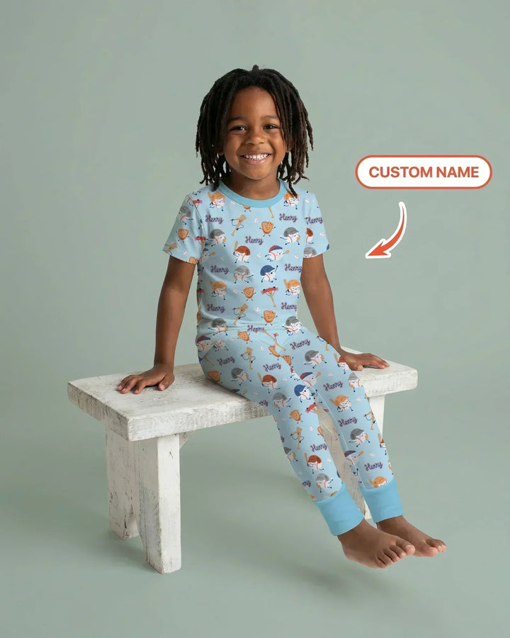 Zweiteiliges, kurzärmliges Pyjama-Set mit Marienkäfern
