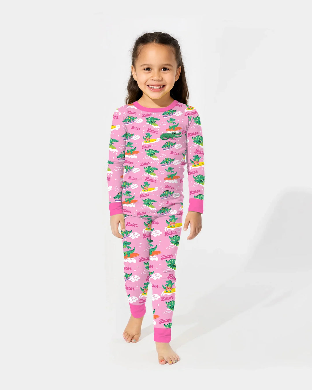 Zweiteiliges Langarm-Pyjama-Set mit Sommerfrüchten