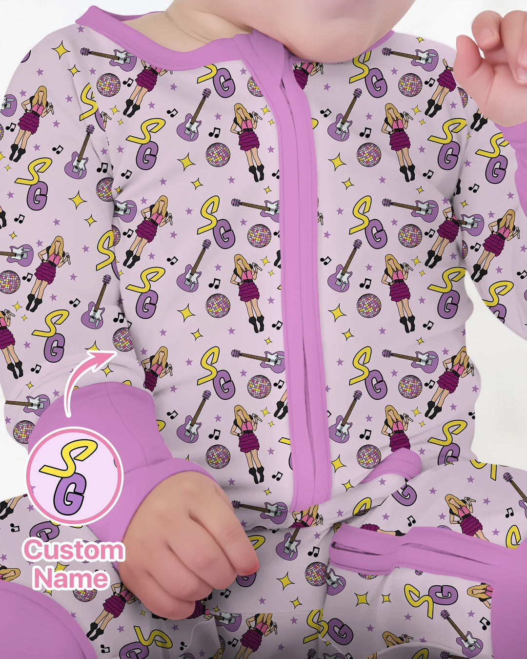 Gerippte Babykleidung mit individuellem Foto - Weich &amp; Skizzenhaft