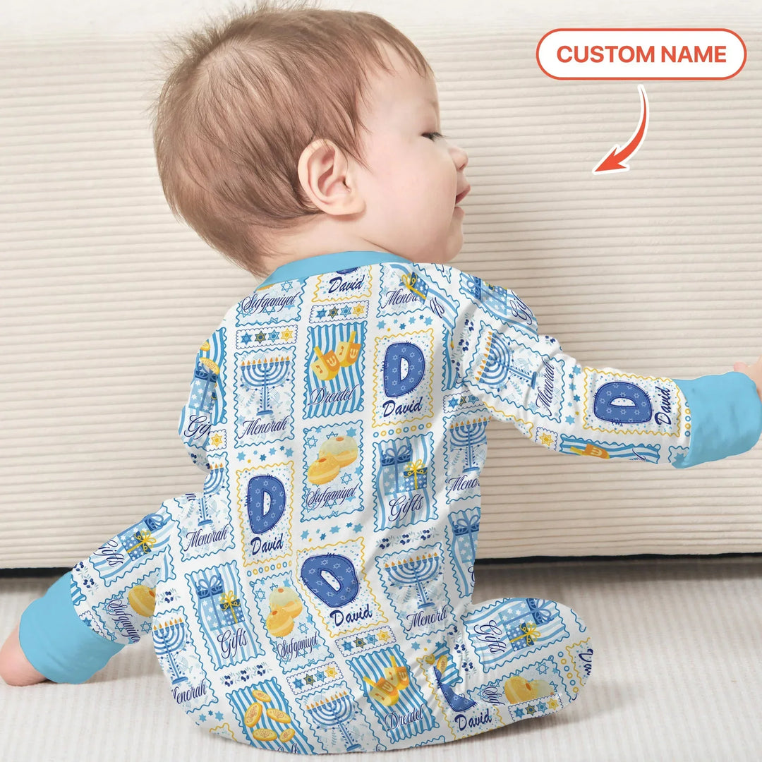 Light of Hanukkah Custom Name Bamboo Convertible Zippy