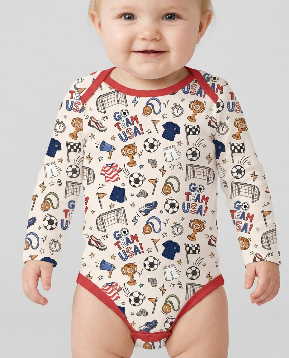 Gerippte Babykleidung mit individuellem Foto - Weich &amp; Skizzenhaft