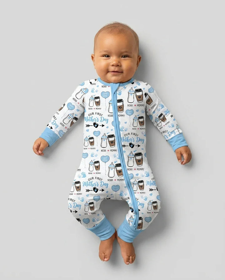 Gerippte Babykleidung mit individuellem Foto - Weich &amp; Skizzenhaft