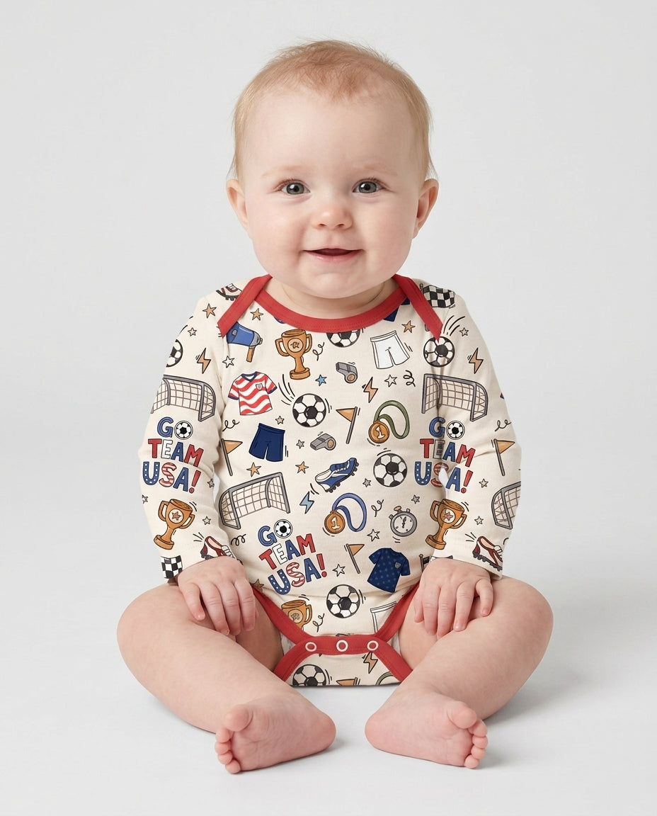 Gerippte Babykleidung mit individuellem Foto - Weich &amp; Skizzenhaft