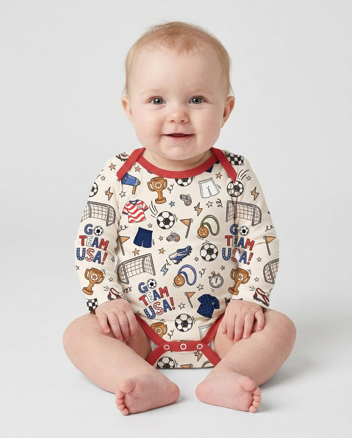 Gerippte Babykleidung mit individuellem Foto - Weich &amp; Skizzenhaft