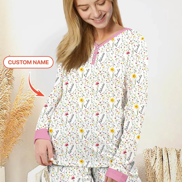 Vorlage für individuelles Damen-Pyjama-Set