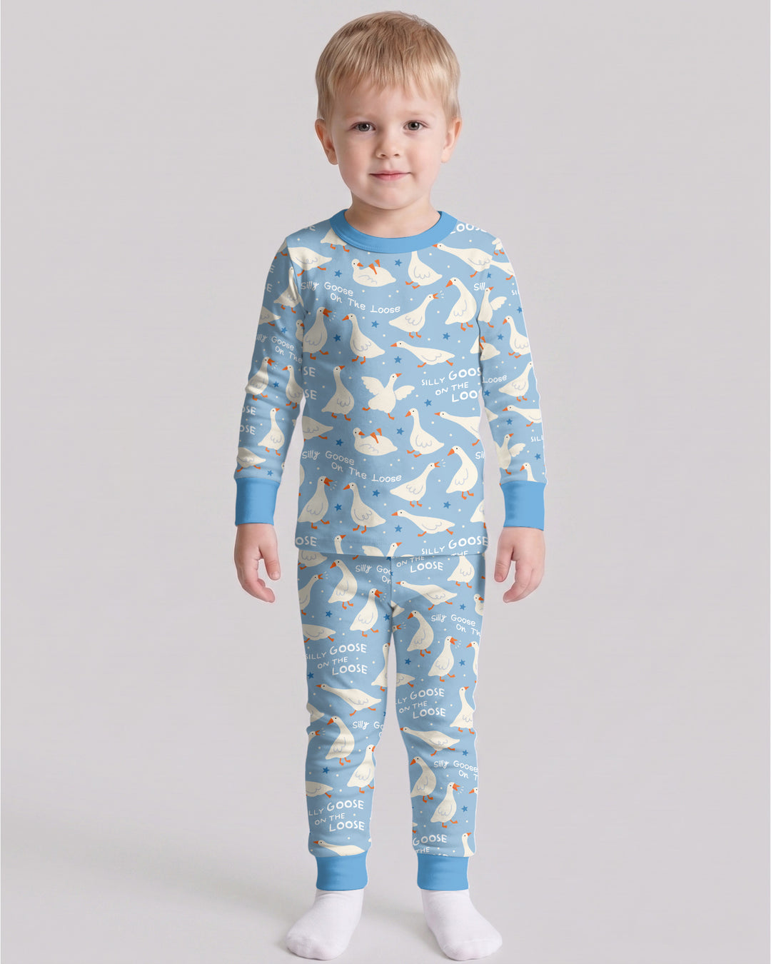 Silly Goose On The Loose Bamboo Two Piece Long Sleeve Pajama Set