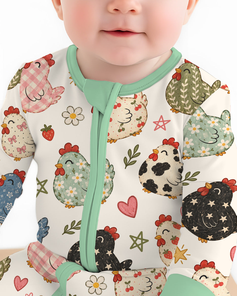 Playful Farm Chicken Bamboo Convertible Zippy