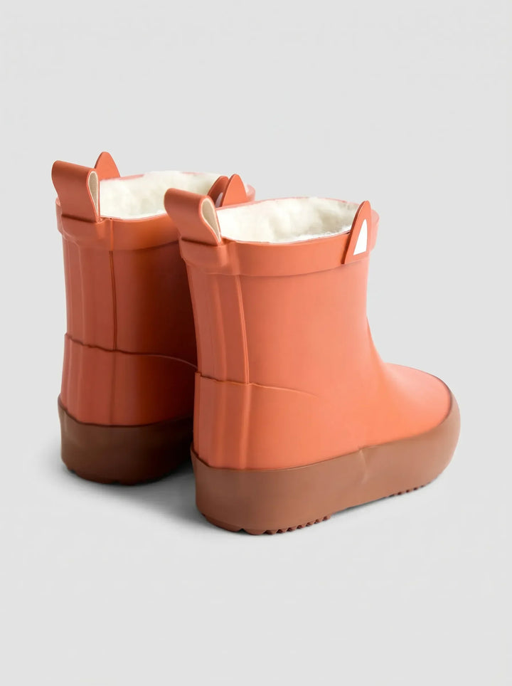 Orange Fox Short Cosy Lined Wellies