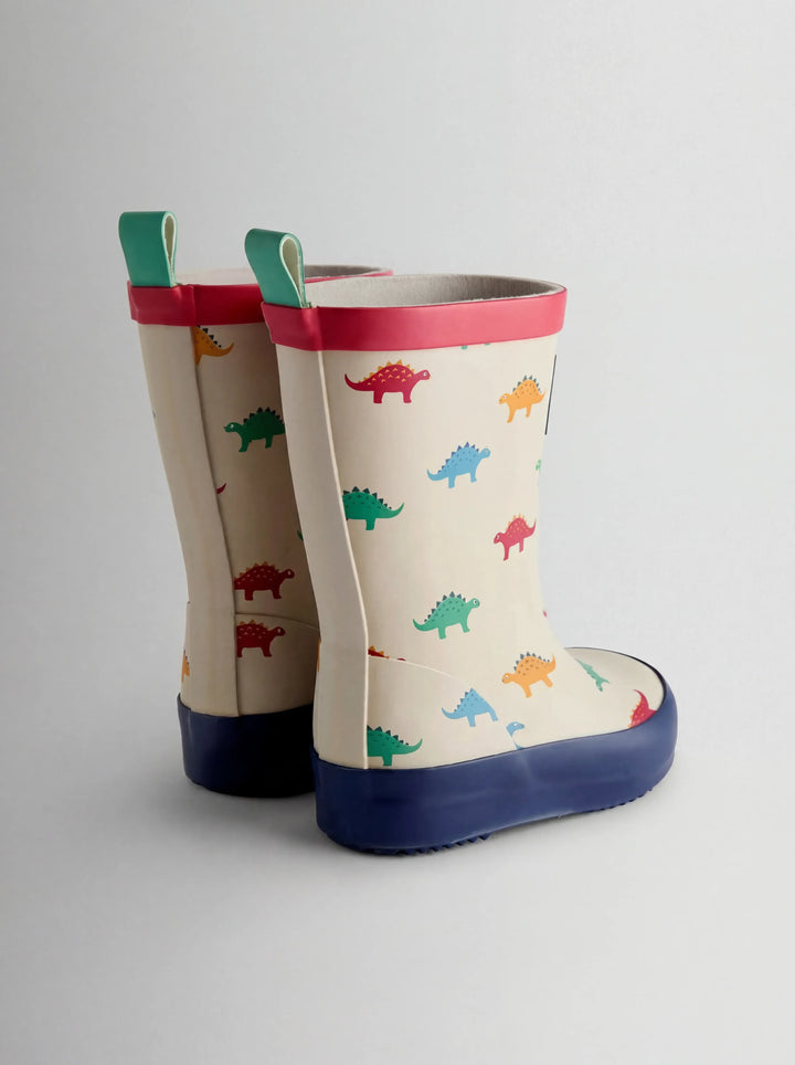 Stone Dino Print Wellies
