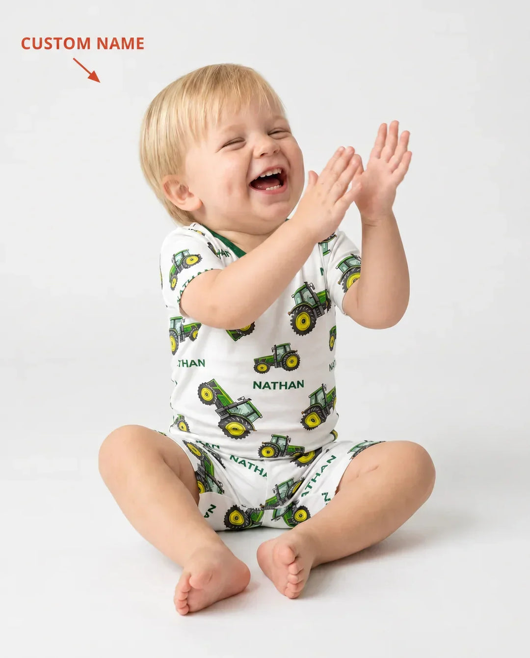 Zweiteiliges Pyjama-Set mit kurzen Ärmeln und Shorts im Sommer-Design