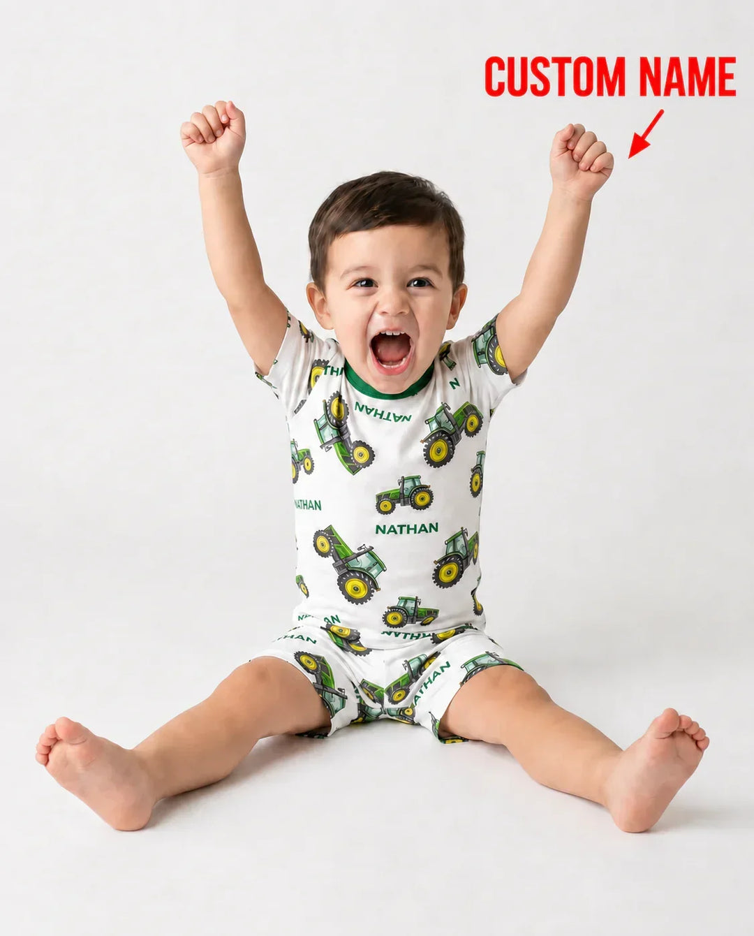 Zweiteiliges Pyjama-Set mit kurzen Ärmeln und Shorts im Sommer-Design