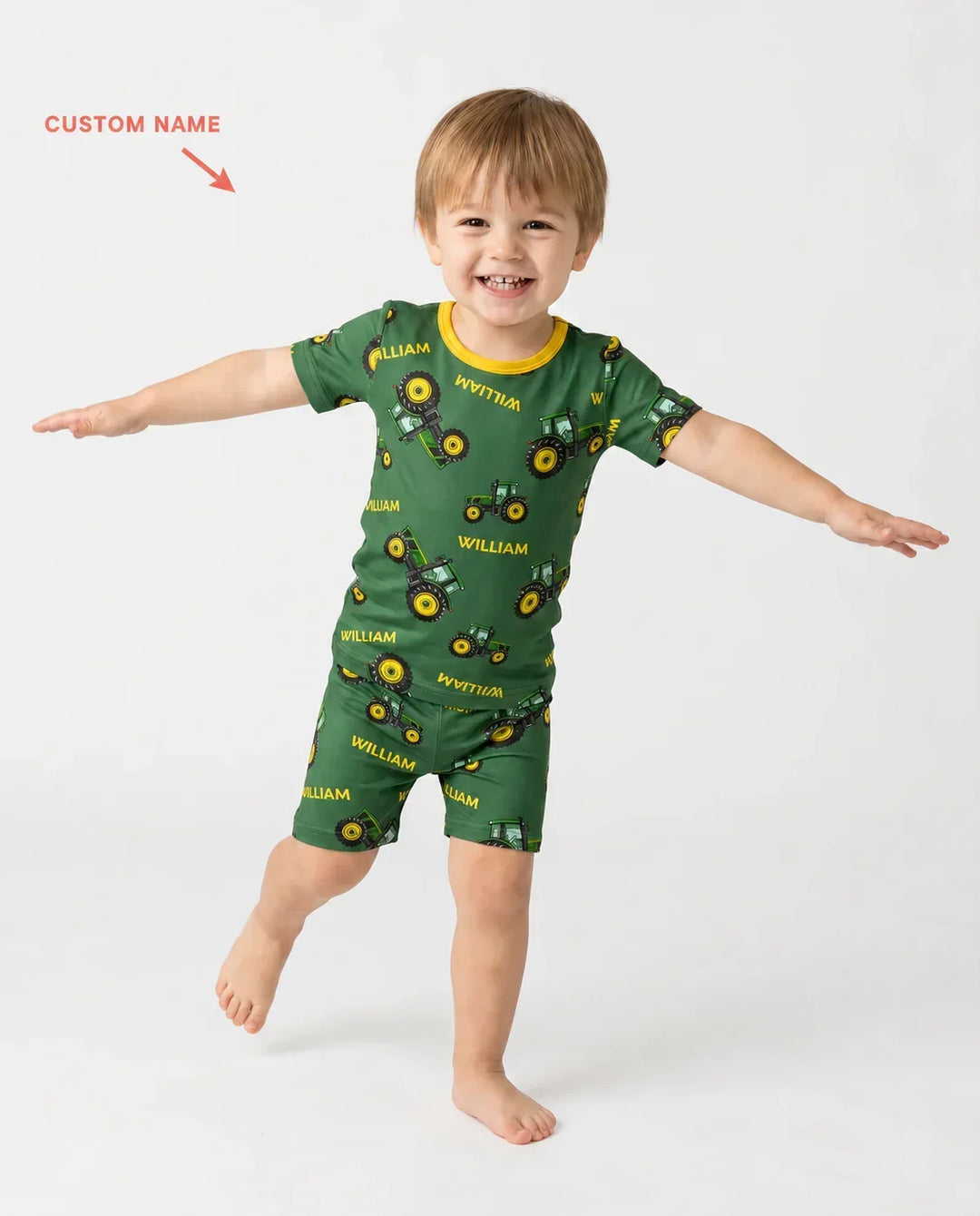 Zweiteiliges Pyjama-Set mit kurzen Ärmeln und Shorts im Sommer-Design