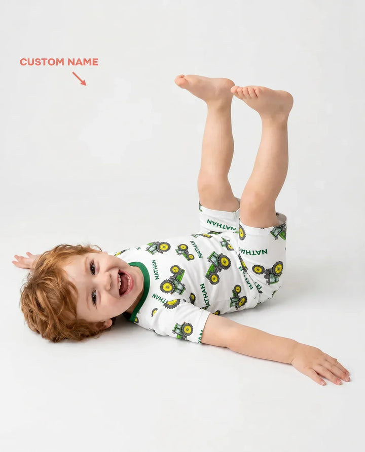 Zweiteiliges Pyjama-Set mit kurzen Ärmeln und Shorts im Sommer-Design