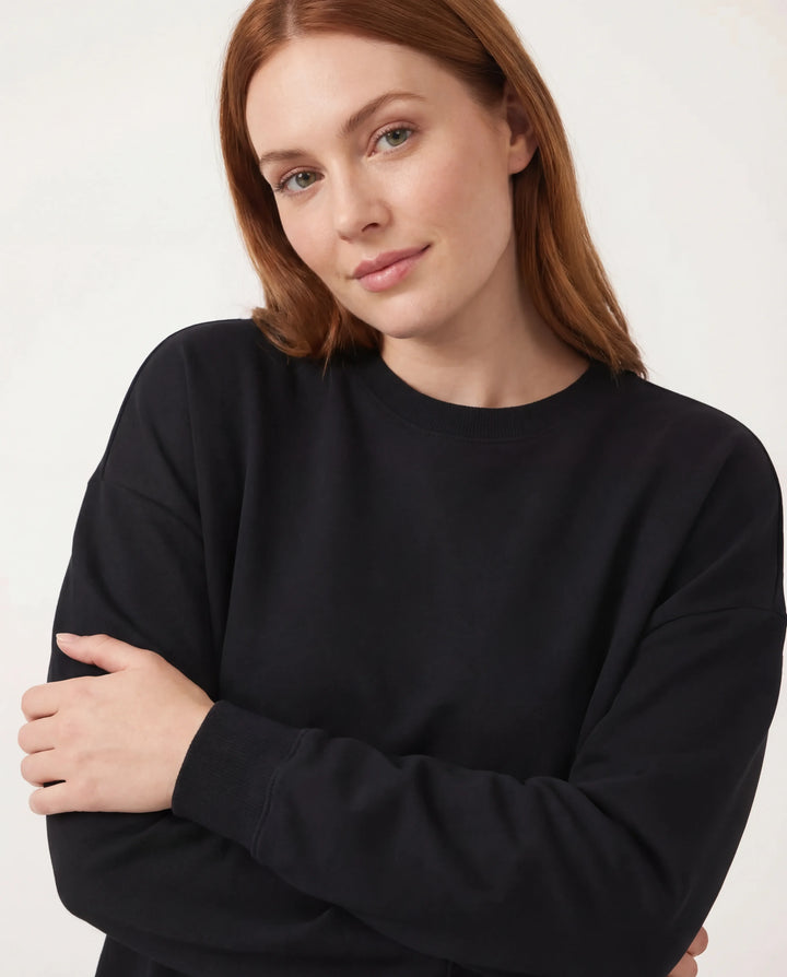 Black Bamboo Women Crewneck Sweatshirt