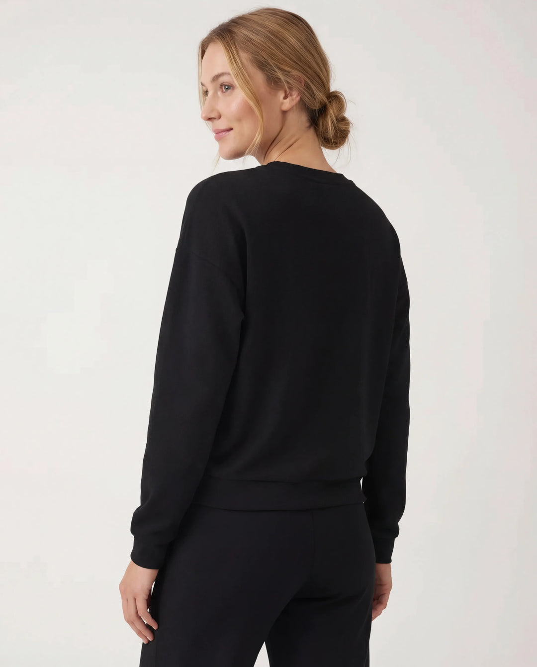 Black Bamboo Women Crewneck Sweatshirt