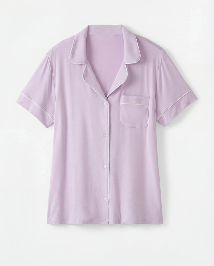 Misty Lavender Bamboo Women Short Pajama Set