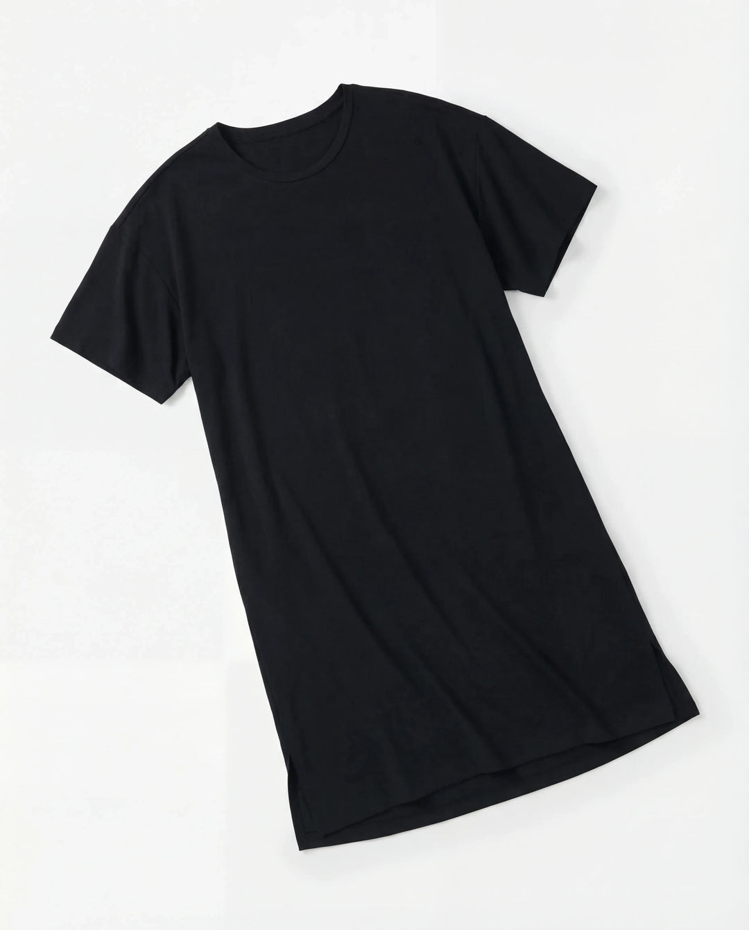 Schwarzes Bambus Lounge-Kleid für Damen