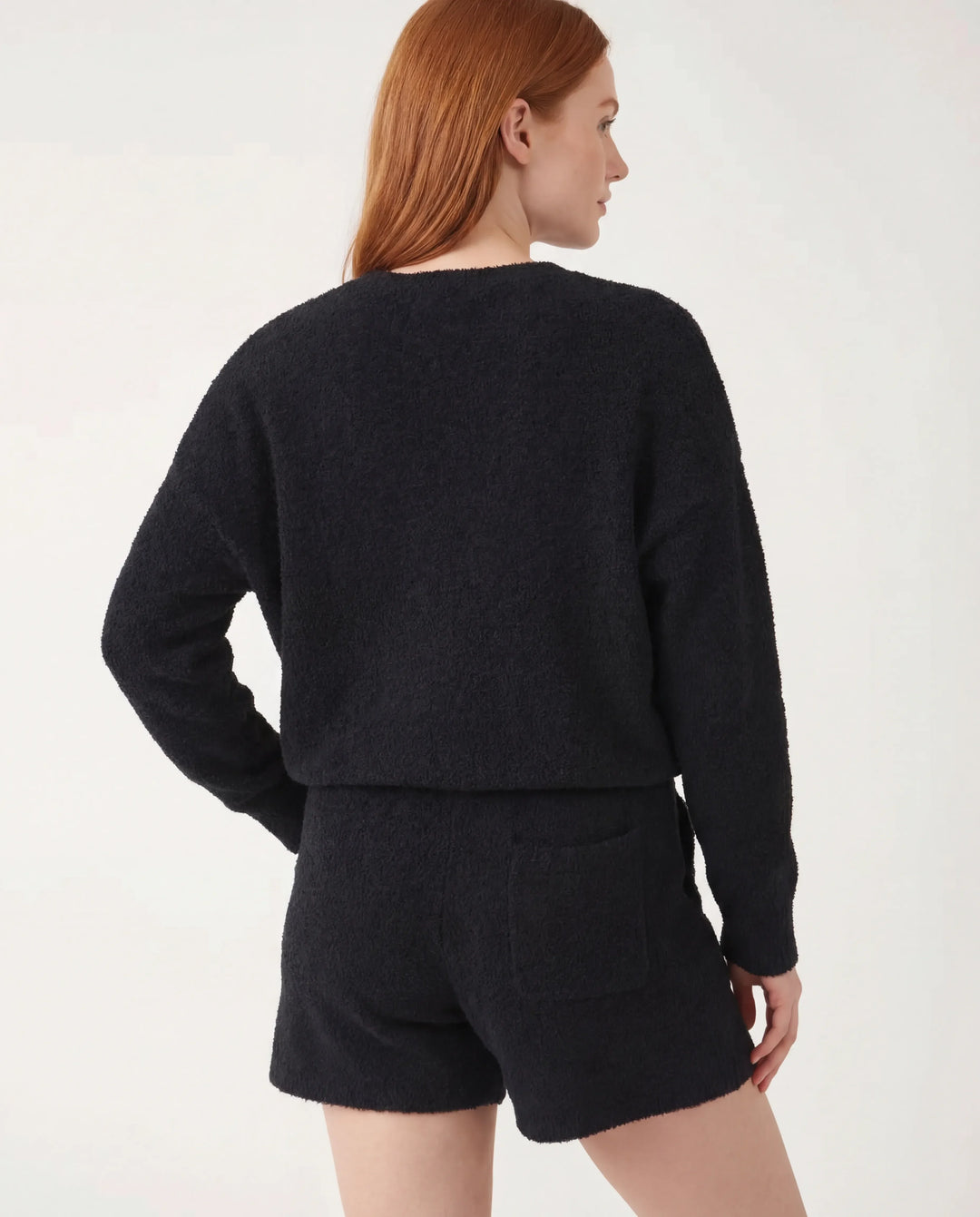 Schwarze Bambus Damen Lounge-Shorts