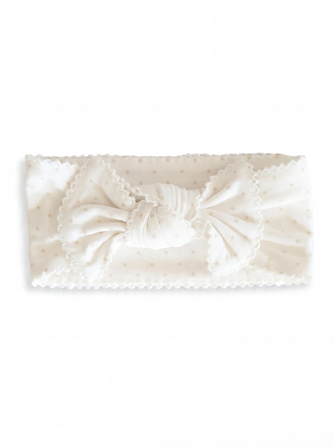 Picot Trim Knit Large Bow Headwrap