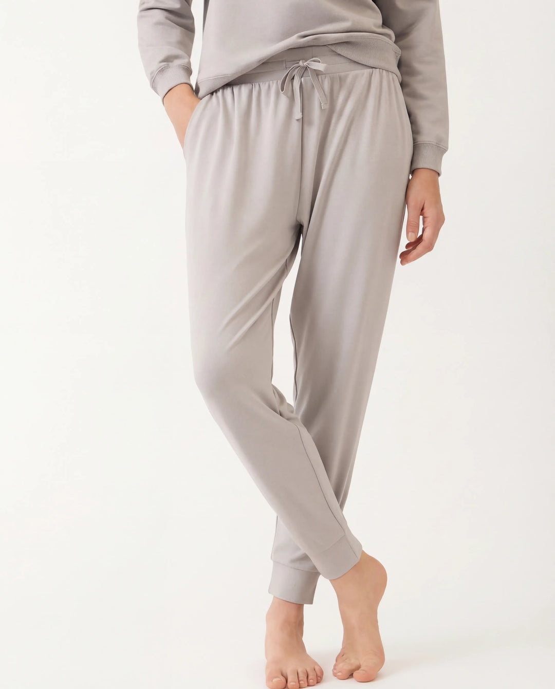 Taubengraue Bambus-Damen-Jogginghose