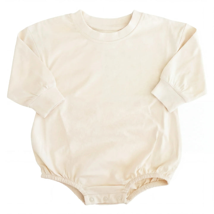 Custom Name Bamboo Long Sleeve Bubble Romper