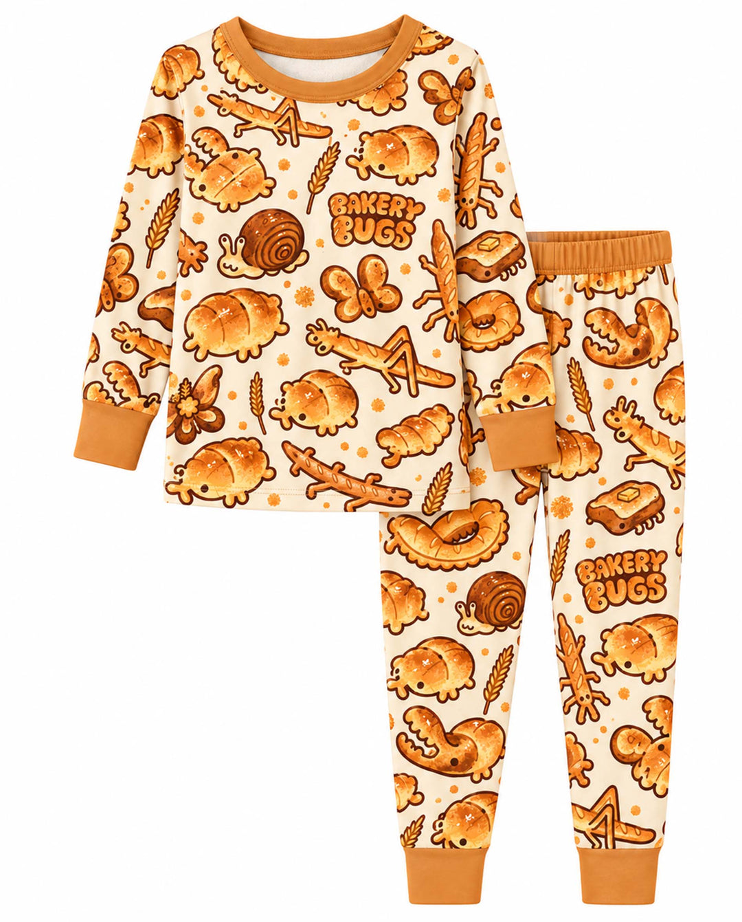 Adorable Bakery Bugs Collection Bamboo Two Piece Long Sleeve Pajama Set