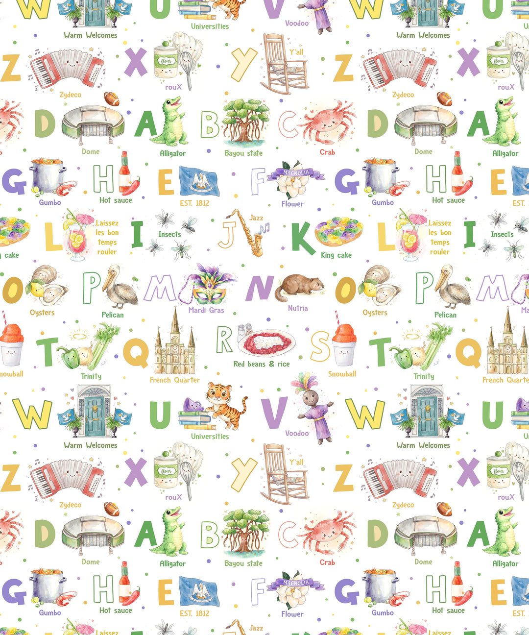 Alphabet of Lousiana Bambus Baby-Nestchen-Bett