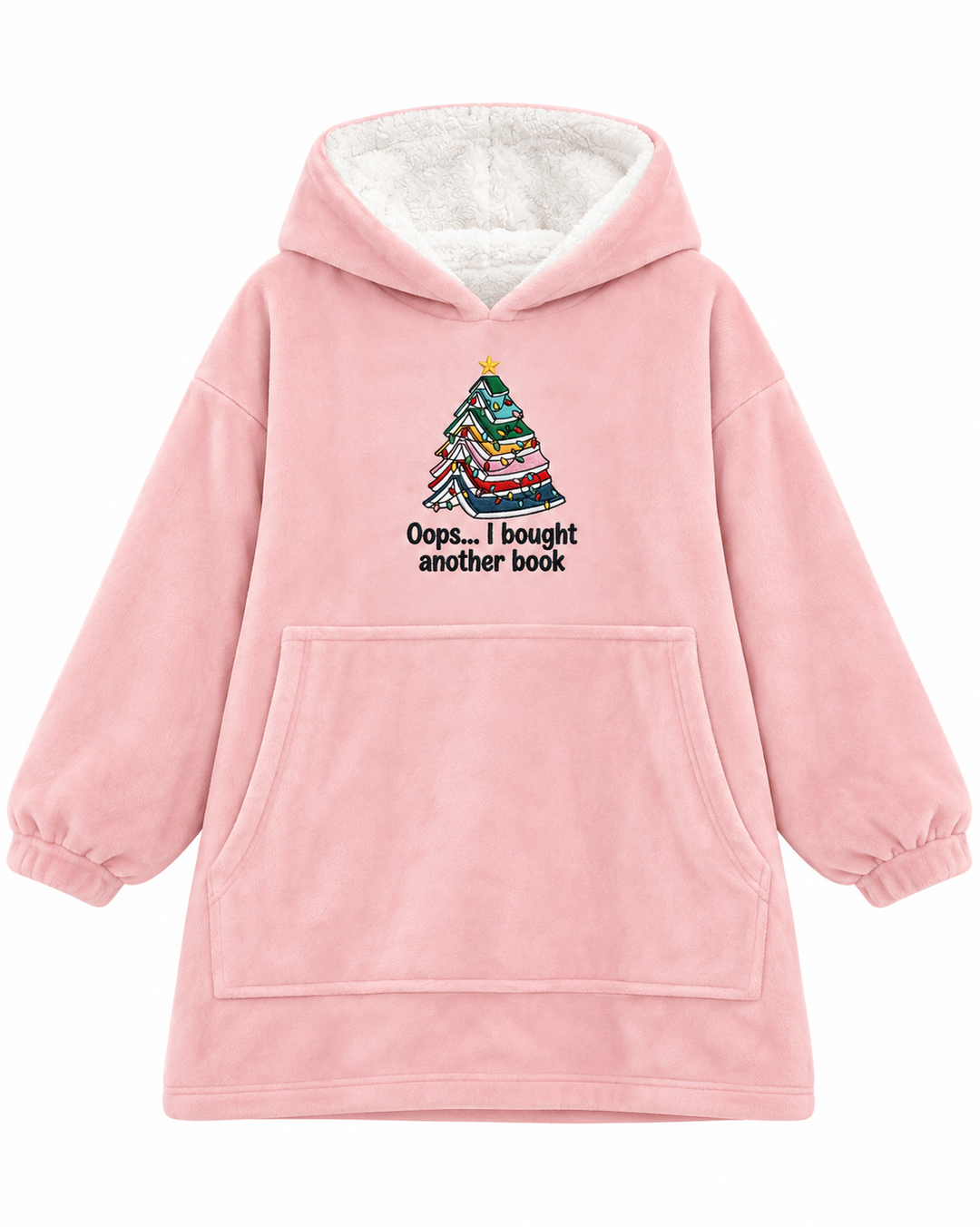Oops I Bought Another Book Embroidered Blanket Hoodie
