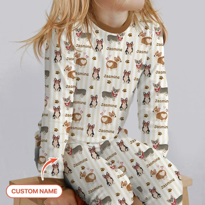 Zweiteiliges Langarm-Pyjama-Set mit Sommerfrüchten