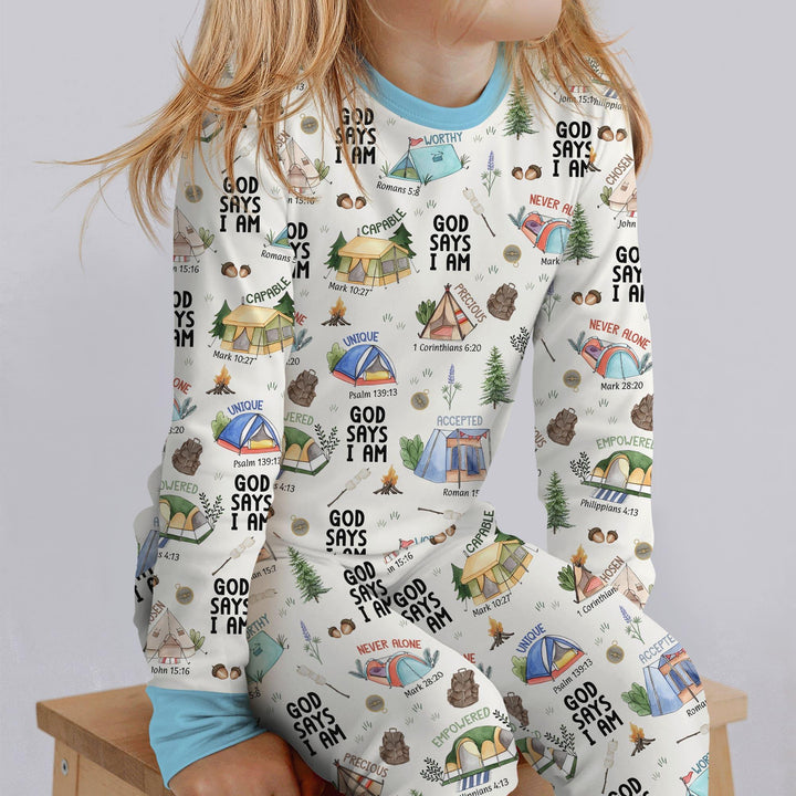 Zweiteiliges Langarm-Pyjama-Set mit Sommerfrüchten