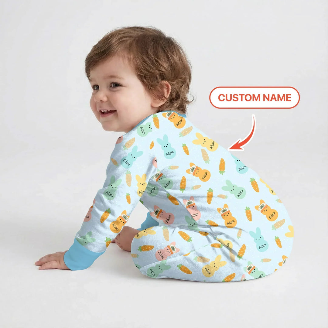 Custom Name Easter Bunny Bamboo Convertible Zippy