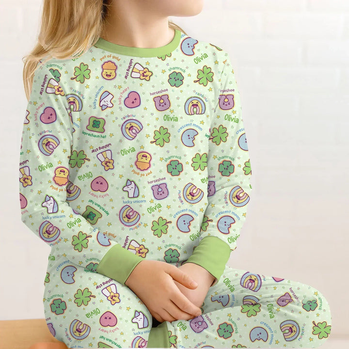 Lucky Charm Bamboo Two Piece Long Sleeve Pajama Set