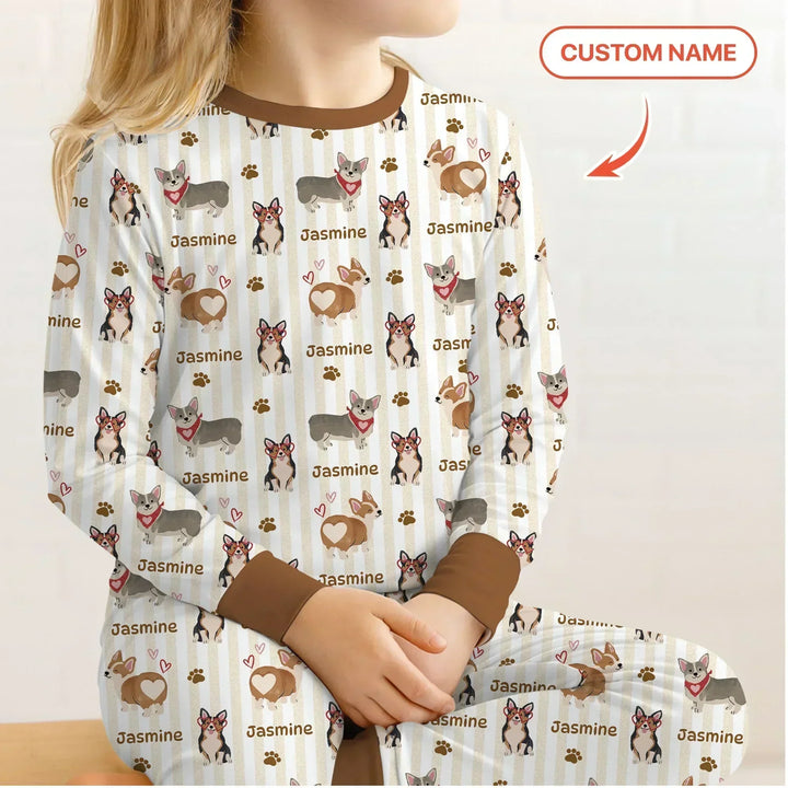 Zweiteiliges Langarm-Pyjama-Set mit Sommerfrüchten