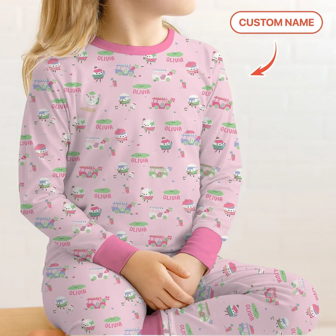 Zweiteiliges Langarm-Pyjama-Set mit Sommerfrüchten