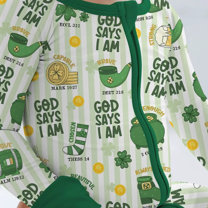 God Says I Am - Lucky & Loved Bamboo Convertible Zippy