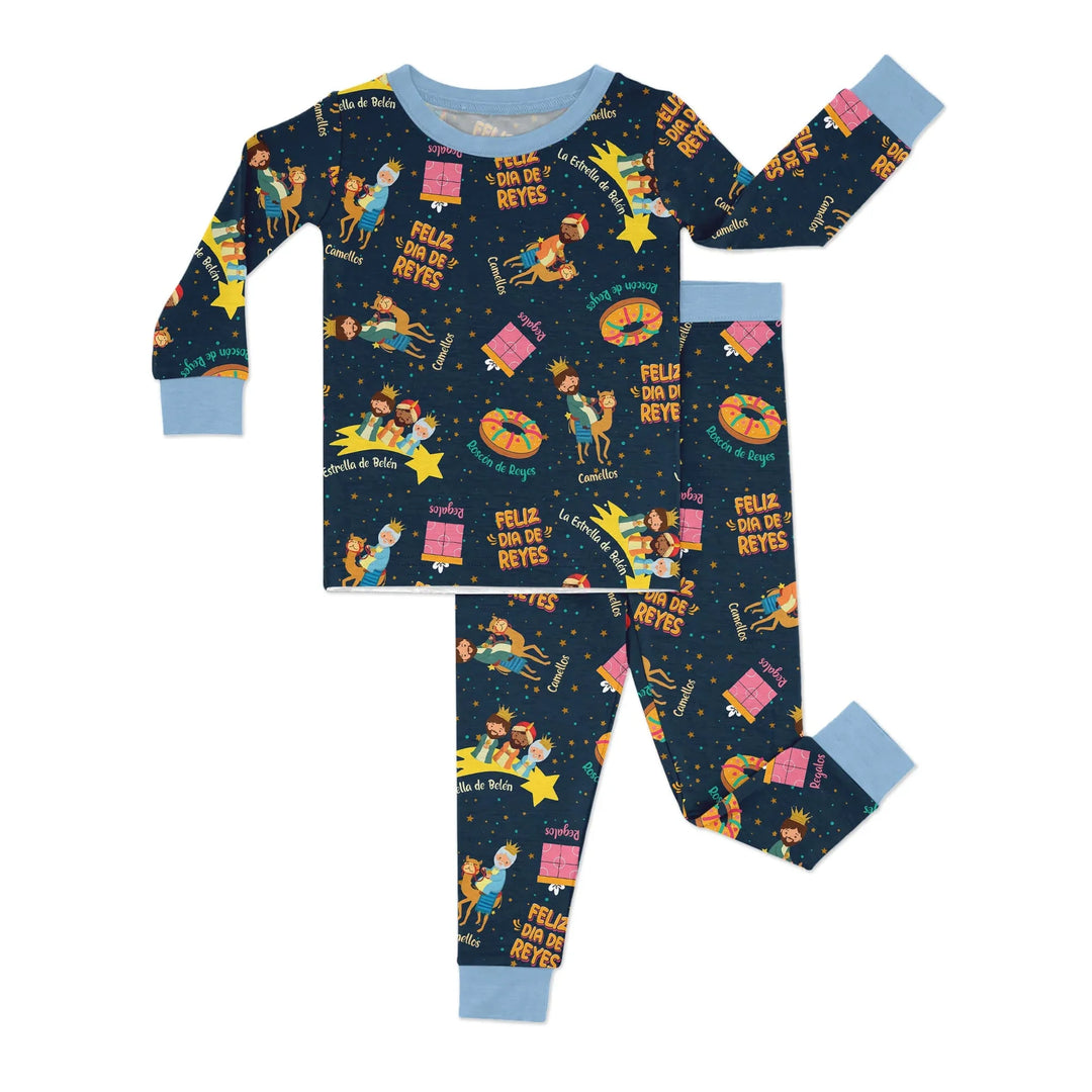 Feliz Dia de Reyes Bamboo Two Piece Long Sleeve Pajama Set