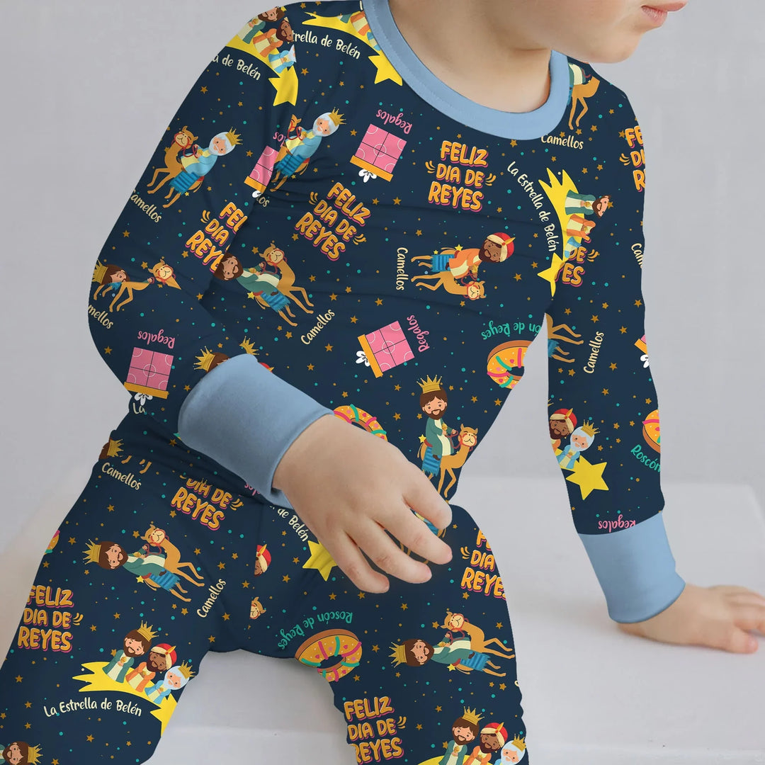 Feliz Dia de Reyes Bamboo Two Piece Long Sleeve Pajama Set